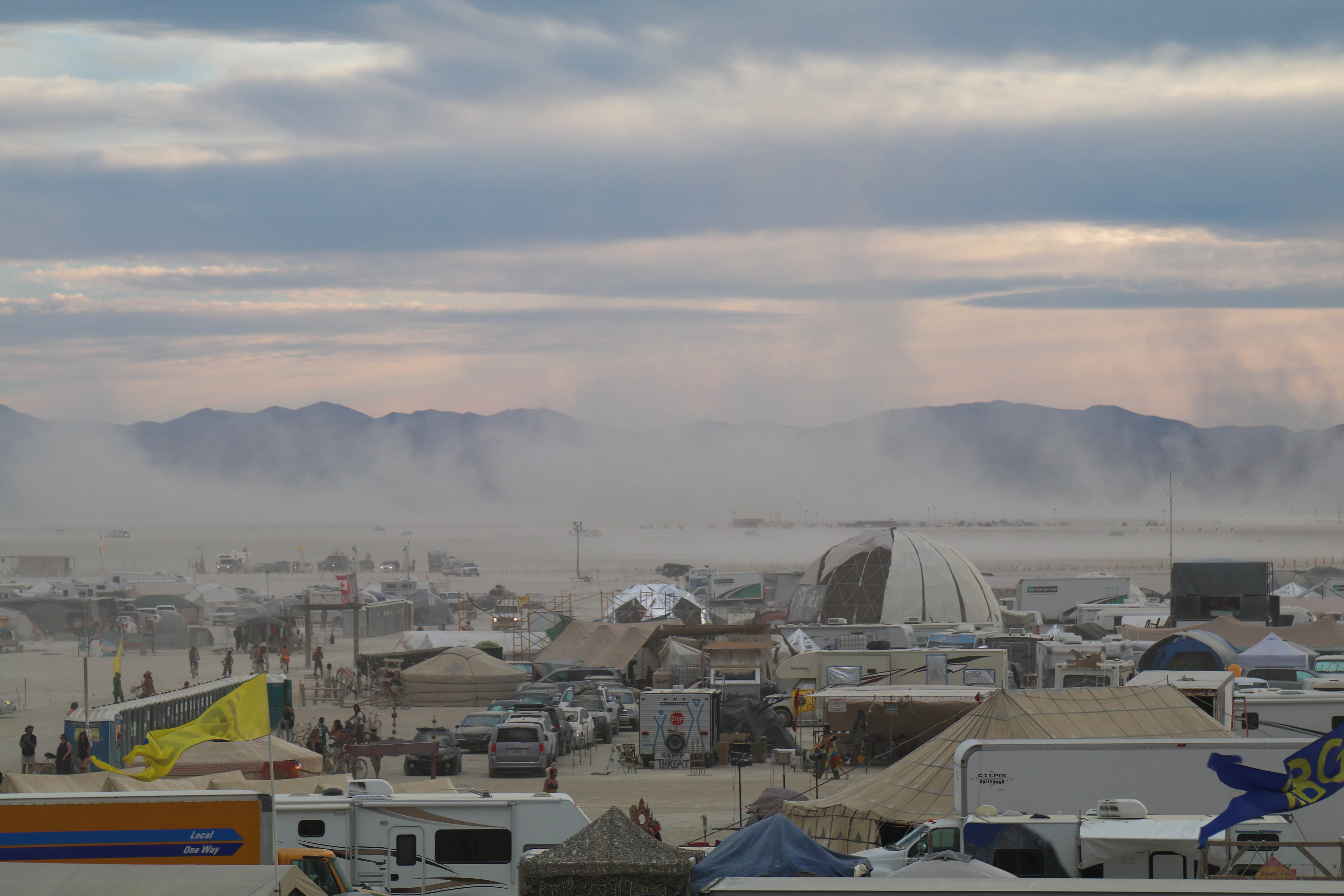Dust storm at Burning Man