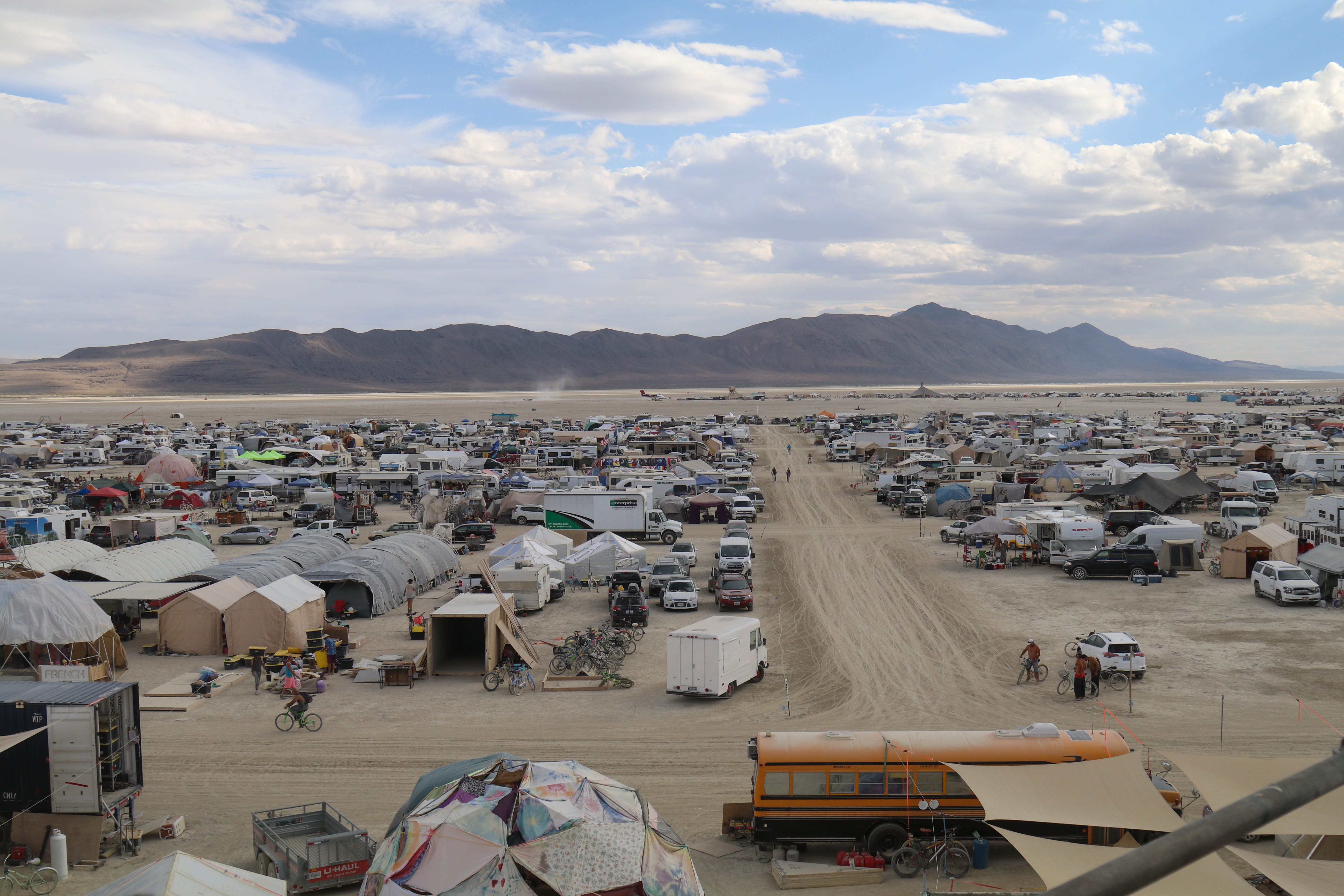 Burning Man from a tower