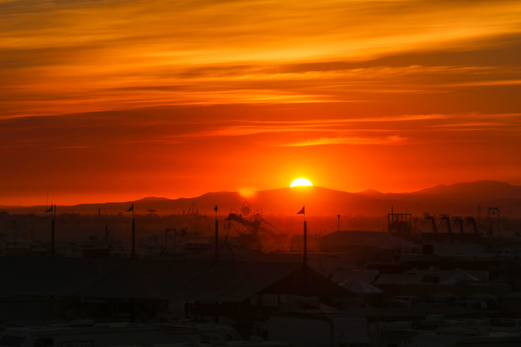 Sunrise at Burning Man