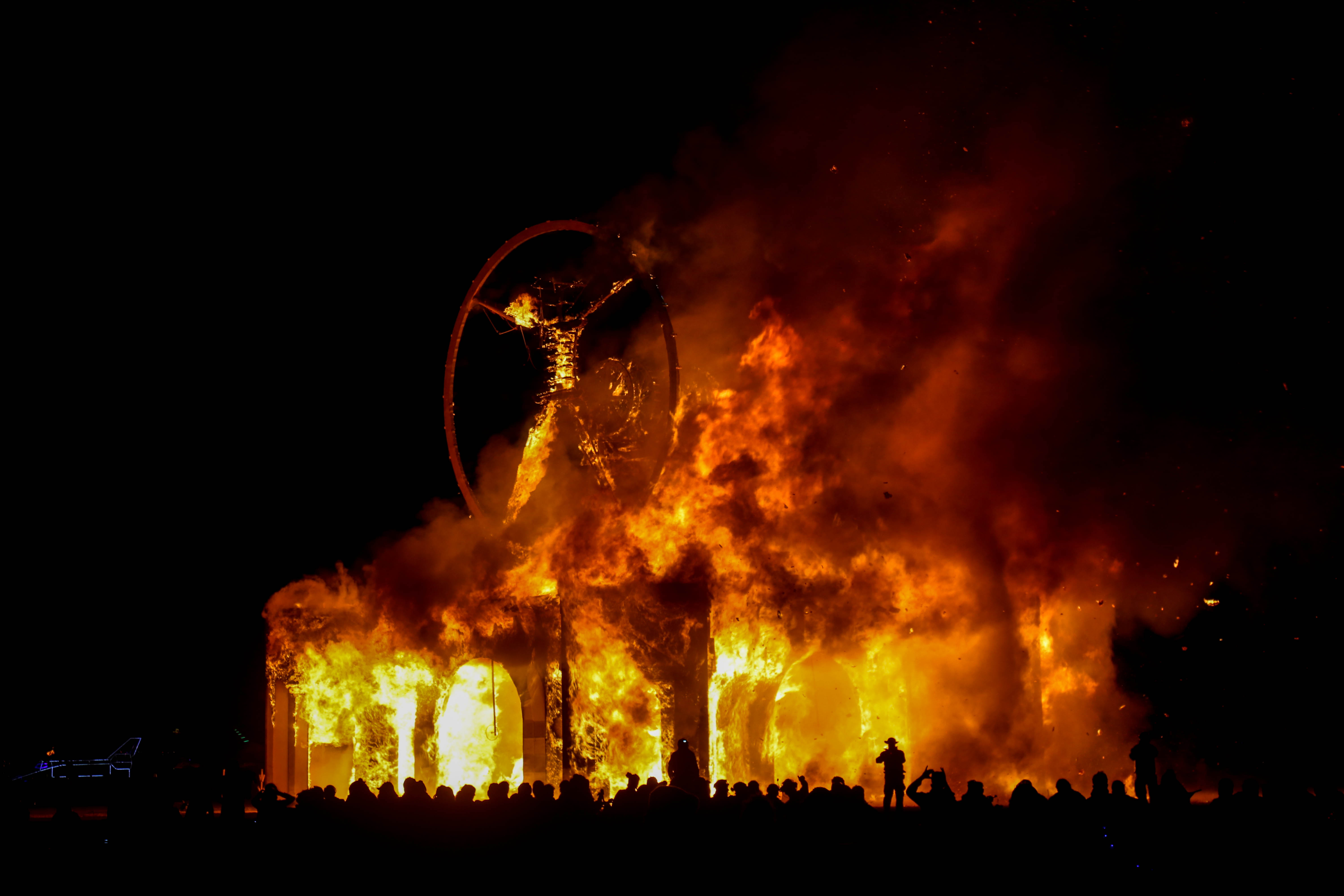 Dust Devil at the Burning Man burn 6